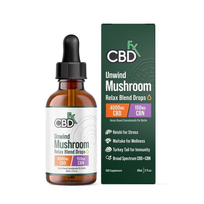 CBDfx Relax Blend Mushroom Tincture + CBN + CBD (1000mg, 2000mg & 4000mg)
