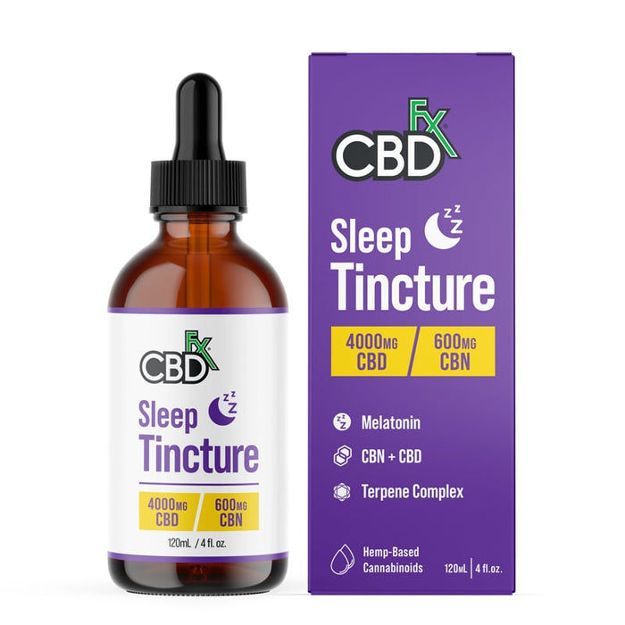 CBDfx CBD + CBN Sleep Tincture with Melatonin (1000mg, 2000mg & 4000mg)