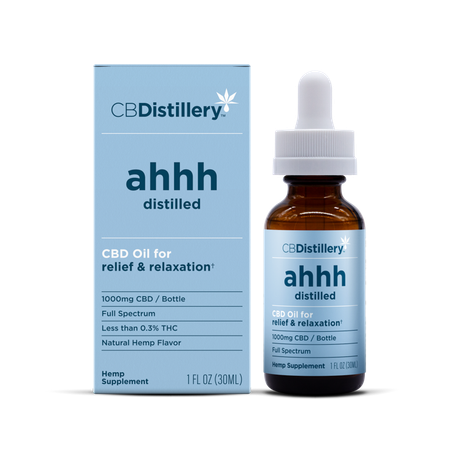 CBDistillery ahhh Distilled Full Spectrum CBD Oil 1000mg front | CBDdatabase.com