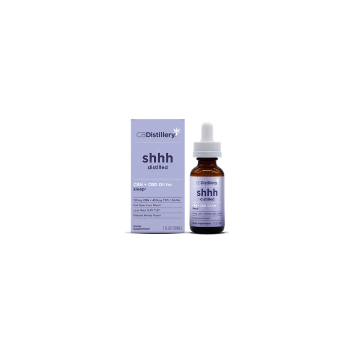 CBDistillery shhh Distilled Full Spectrum CBN and CBD Oil 600mg front | CBDdatabase.com