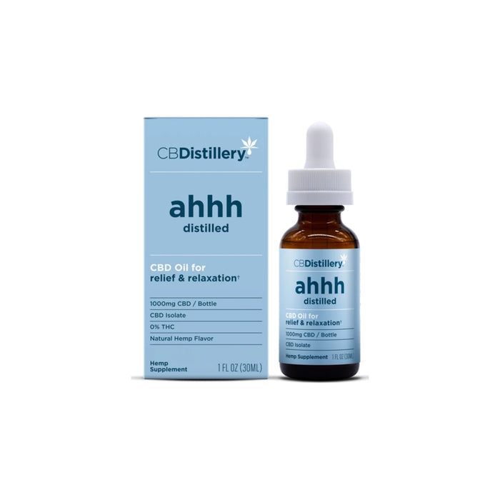 CBDistillery ahhh Distilled CBD Isolate Oil 1000mg front | CBDdatabase.com