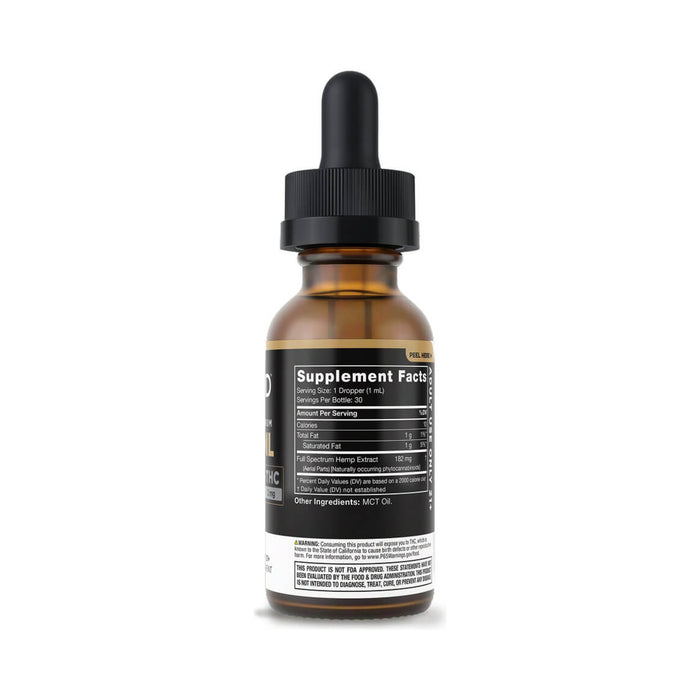 cbdMD Full Spectrum CBD and CBN Oil 30mL bottle back