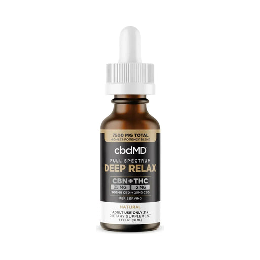 cbdMD Full Spectrum Deep Relax oil 30mL bottle front