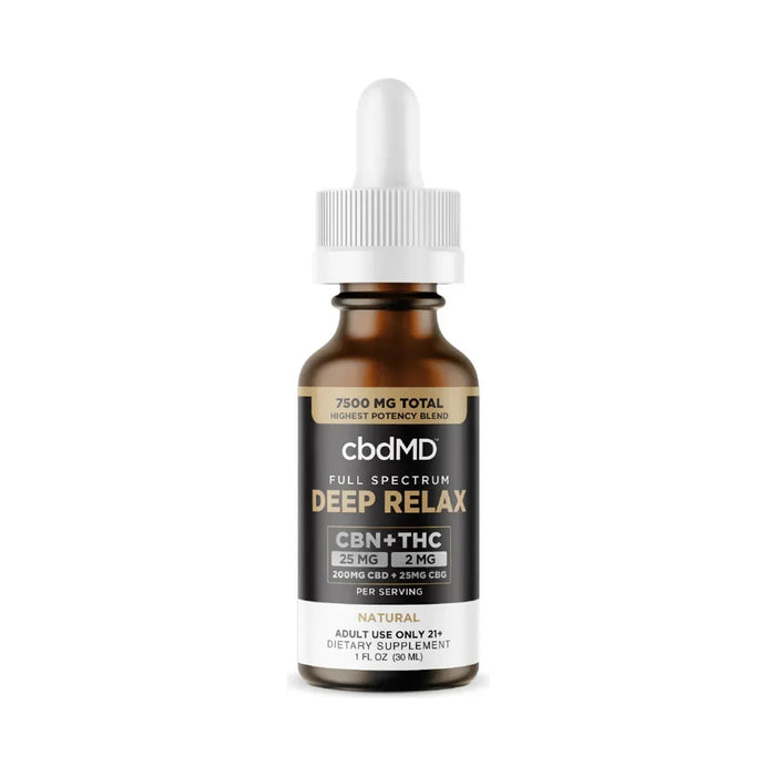 cbdMD Full Spectrum Deep Relax oil 30mL bottle front