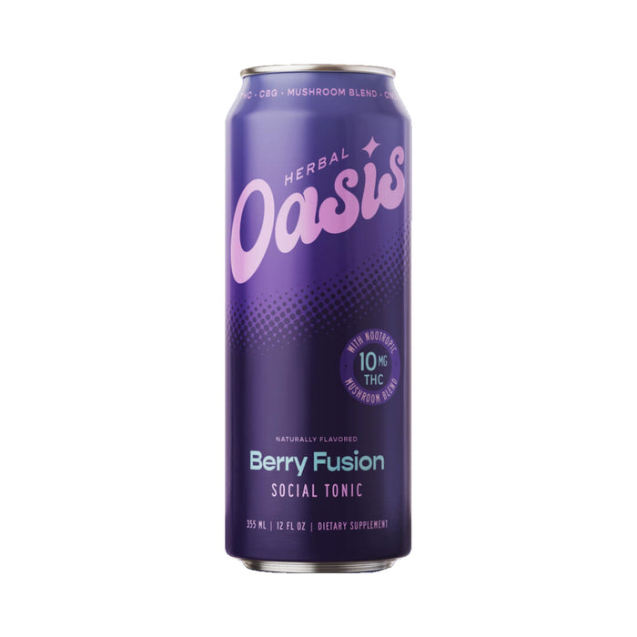 cbdMD Herbal Oasis THC Seltzer Berry Fusion 10mg can