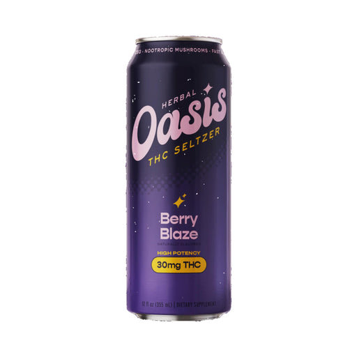 cbdMD Herbal Oasis THC Seltzer Berry Blaze 30mg can