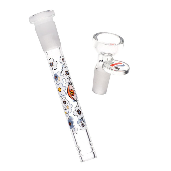 Pulsar Design Series Straight Tube Glass Bong - Flower Vision / 12" / 14mm F