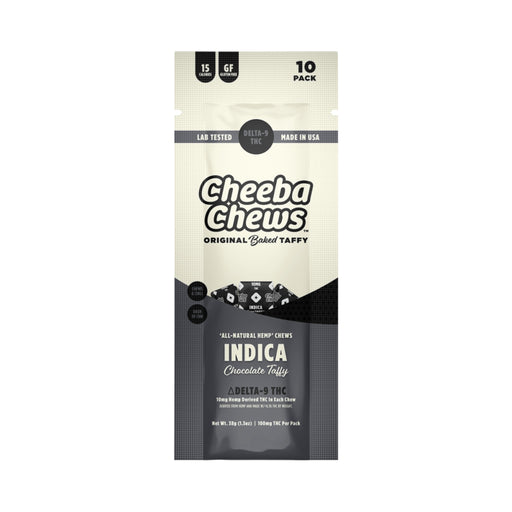 Cheeba Chews Indica Taffy 10mg Delta 9 THC Chocolate (10 Count)