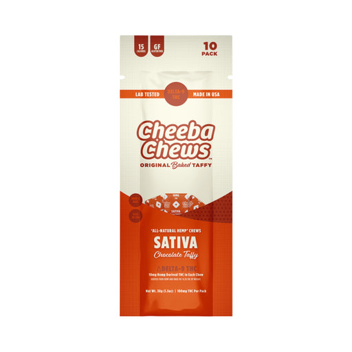 Cheeba Chews Sativa Taffy 10mg Delta 9 THC Chocolate (10 Count)