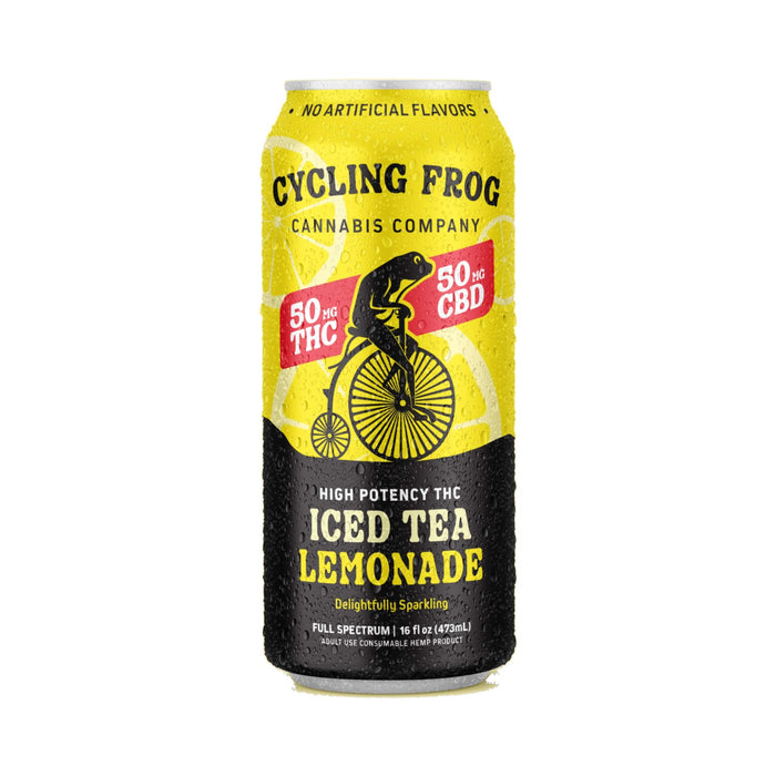 Cycling Frog Sparkling THC Iced Tea Lemonade 50mg THC can front | CBDdatabase.com