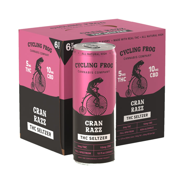 Cycling Frog THC Seltzer Cran Razz 5mg 6 pack