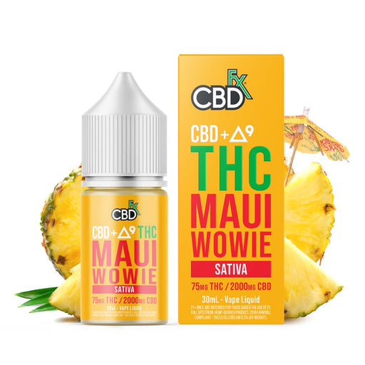 CBDfx Maui Wowie THC Vape Juice 2000mg CBD + 75mg THC (30ml)