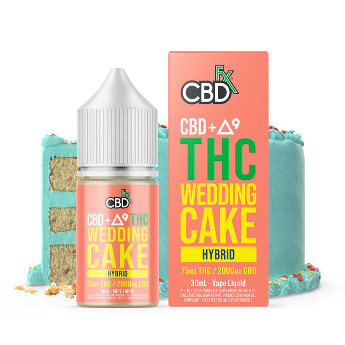 CBDfx Wedding Cake THC Vape Juice 2000mg CBD + 75mg THC (30ml)