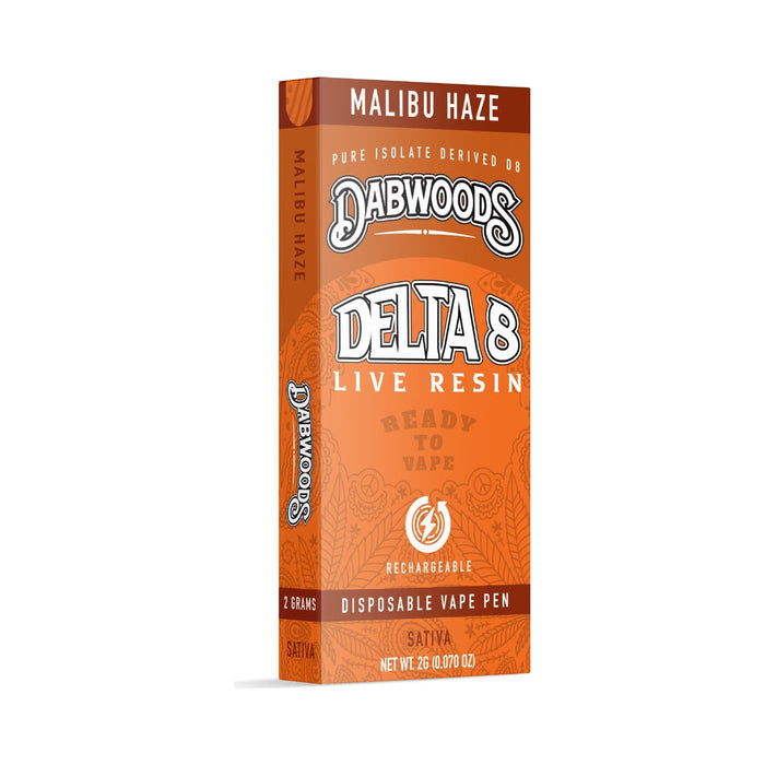 Dabwoods Delta 8 Live Resin Disposable Vape 2g Malibu Haze