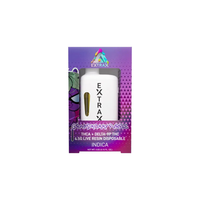 Delta Extrax Adios Blend Disposable Vape 4.5g Grandmommy Purple