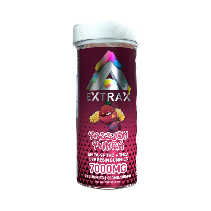 Delta Extrax Adios Blend Gummies 7000mg (20 Count) Passion Punch