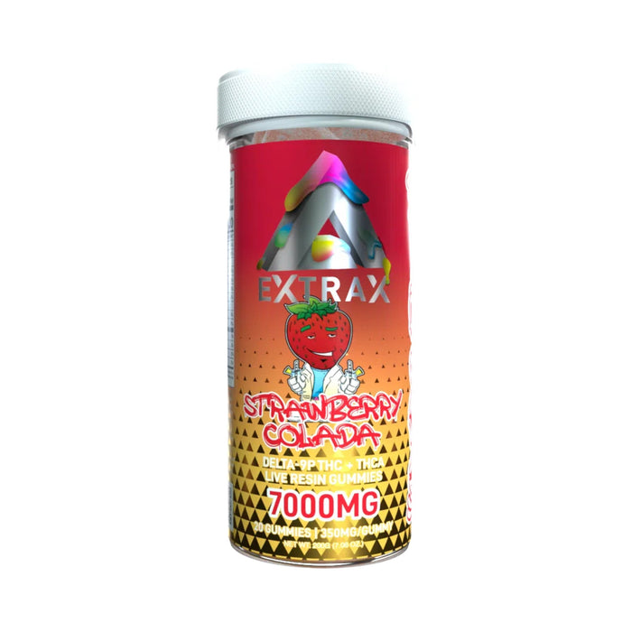 Delta Extrax Adios Blend Gummies 7000mg (20 Count) Strawberry Colada