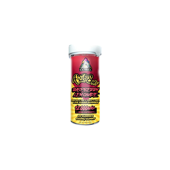 Delta Extrax Adios MF Blend Gummies 12000mg (20 Count) Raspberry Lemonade