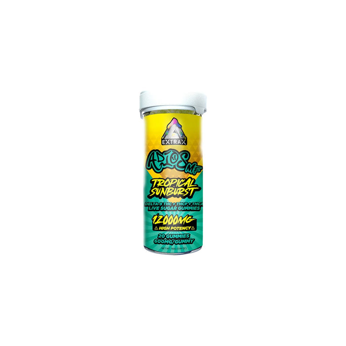Delta Extrax Adios MF Blend Gummies 12000mg (20 Count) Tropical Sunburst