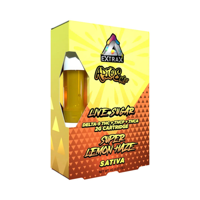 Delta Extrax Adios MF Live Sugar THCA Cartridge 2g Super Lemon Haze