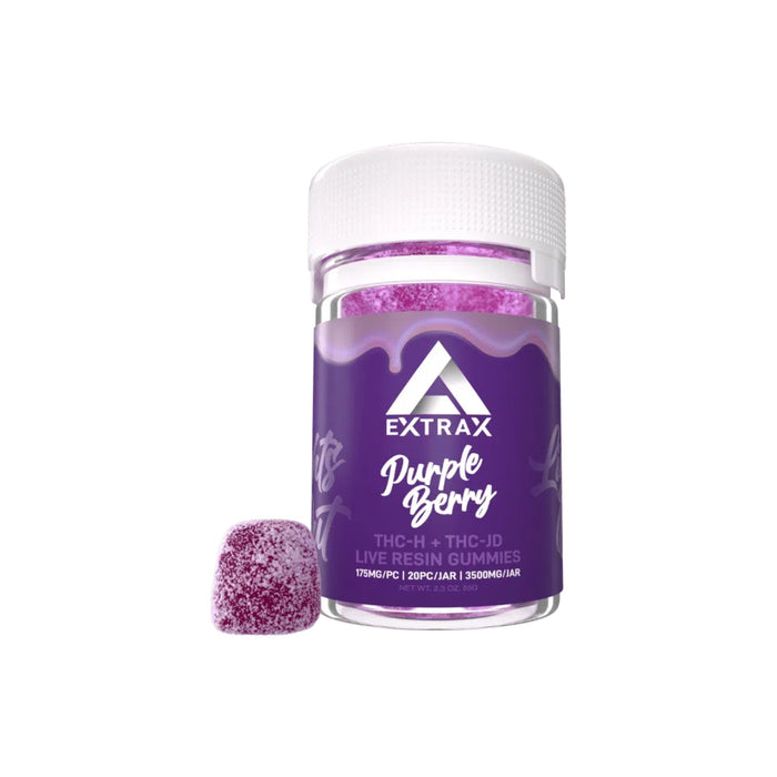 Delta Extrax Lights Out Blend Gummies 3500mg (20 Count) Purple Berry