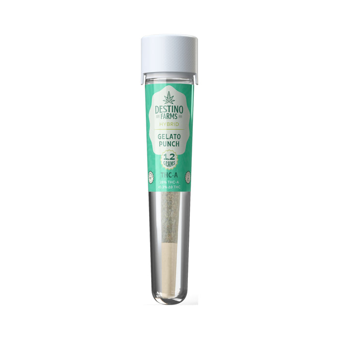 Destino Farms THCA Pre-Roll 1.2g Gelato Punch pre-roll tube