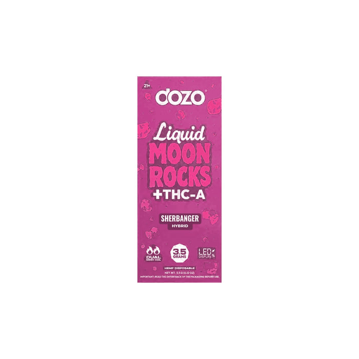 Dozo Liquid Moon Rocks THCA Disposable Vape 3.5g Sherbanger