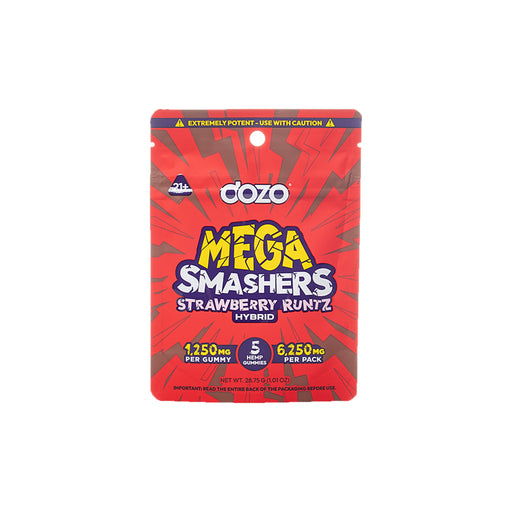 Dozo Mega Smashers THCP Delta 8 and THCA Gummies 6250mg Strawberry Runtz