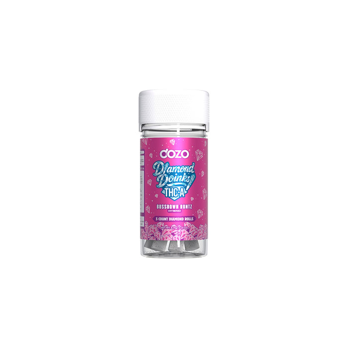 Dozo THCA Diamond Doinks Pre-Rolls 8.75g (5 Count) Bussdown Runtz
