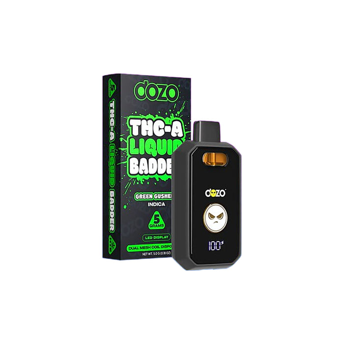Dozo THCA Liquid Badder Disposable Vape 5g Green Gushers