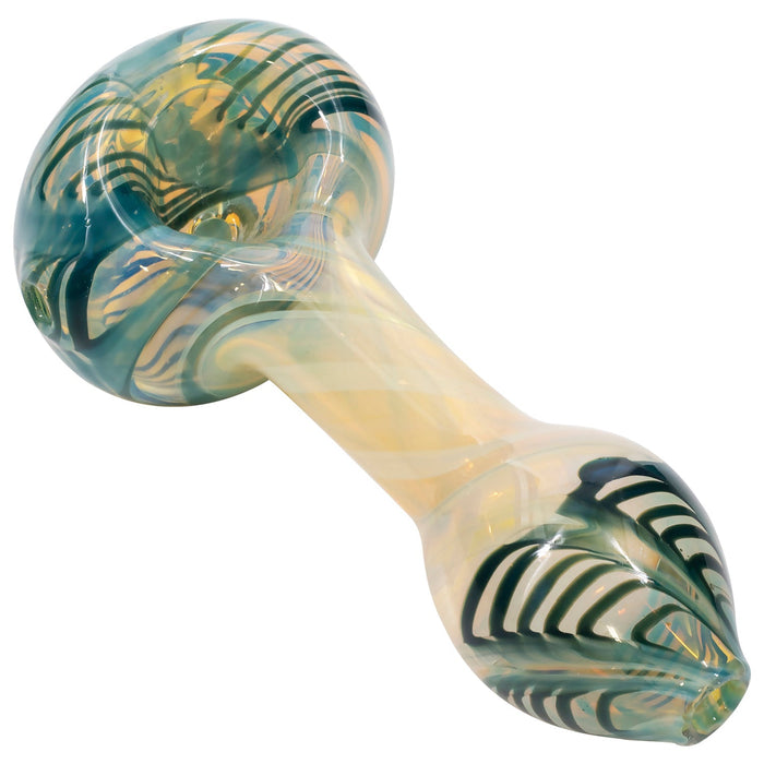 LA Pipes Twisty Cane Spoon Glass Pipe