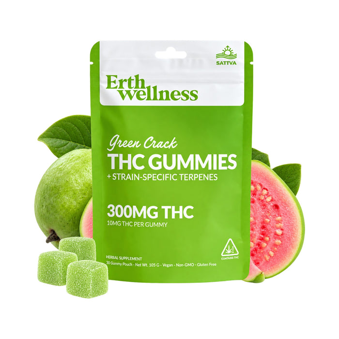 Erth Wellness Live Resin Delta 9 THC Gummies 300mg (30 Count) Green Crack