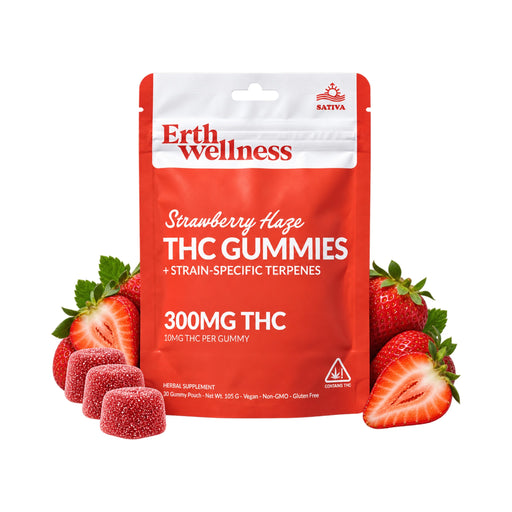 Erth Wellness Live Resin Delta 9 THC Gummies 300mg (30 Count) Strawberry Haze