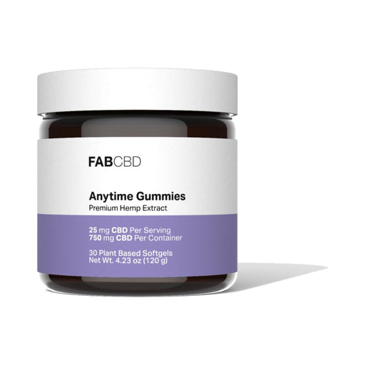FAB CBD Anytime CBD Gummies 25mg (30 Count) front | CBDdatabase.com