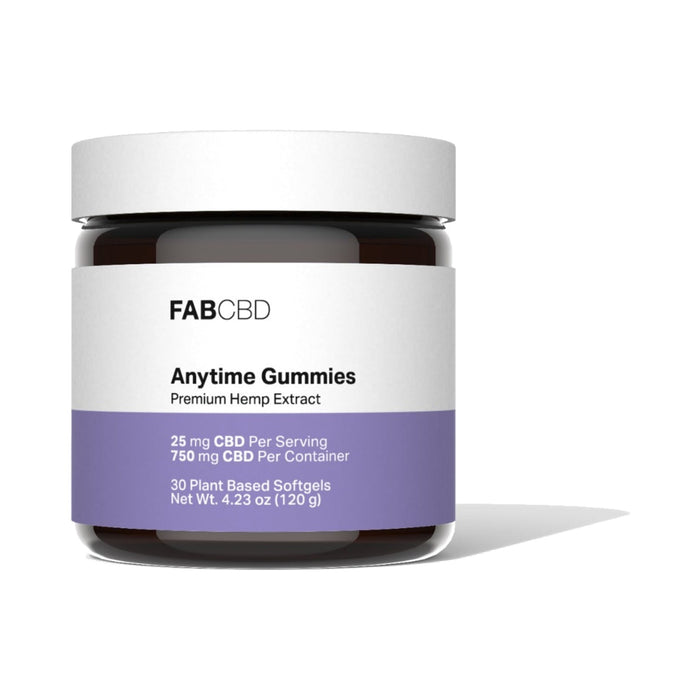 FAB CBD Anytime CBD Gummies 25mg (30 Count) front | CBDdatabase.com