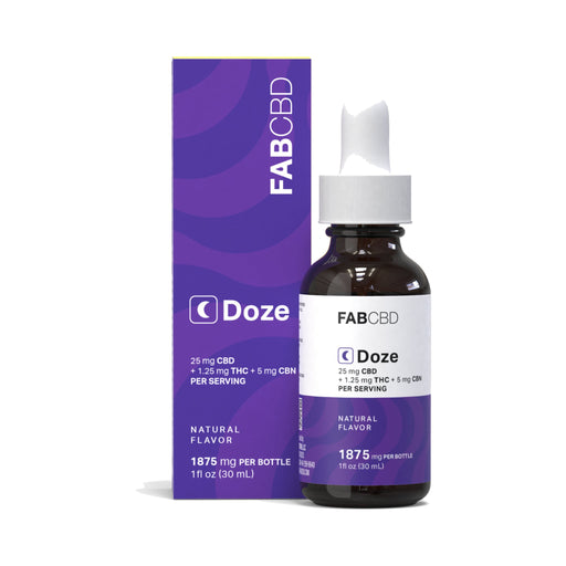 FAB CBD Doze THC Oil with CBN (30mL) front | CBDdatabase.com