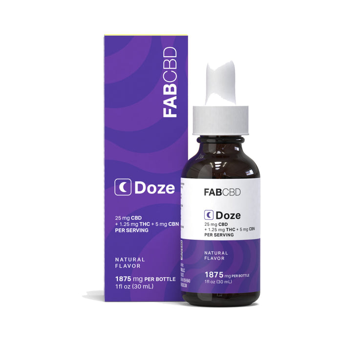 FAB CBD Doze THC Oil with CBN (30mL) front | CBDdatabase.com
