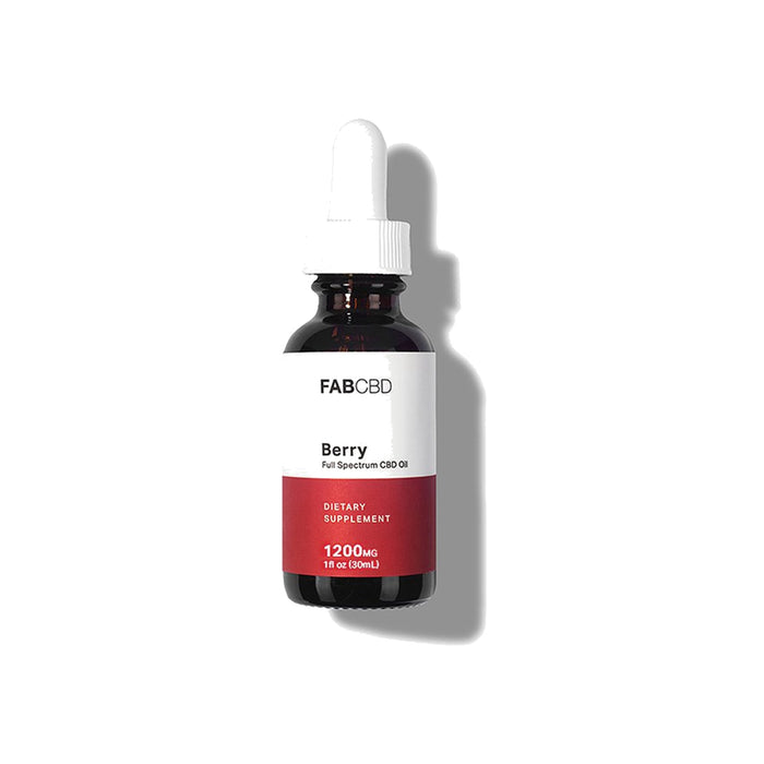FAB CBD Full Spectrum CBD Oil (600mg, 1200mg & 2400mg) Berry 1200mg front | CBDdatabase.com