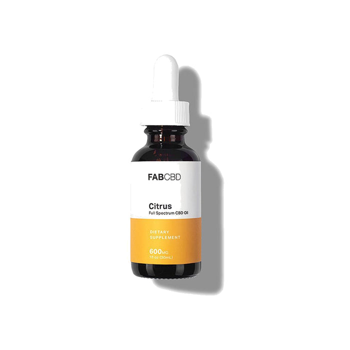 FAB CBD Full Spectrum CBD Oil (600mg, 1200mg & 2400mg) Citrus 600mg front | CBDdatabase.com