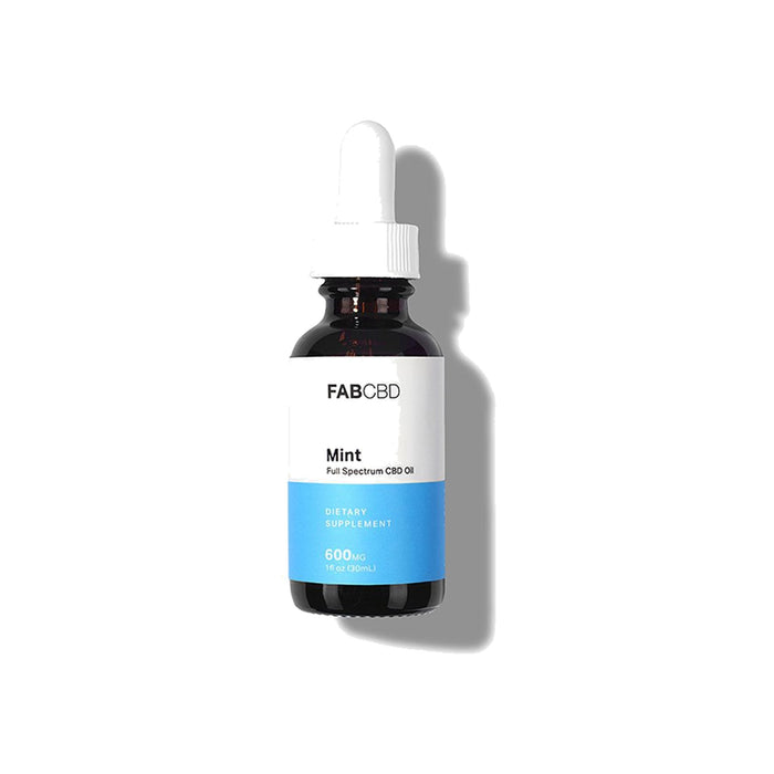 FAB CBD Full Spectrum CBD Oil (600mg, 1200mg & 2400mg) Mint 600mg front | CBDdatabase.com