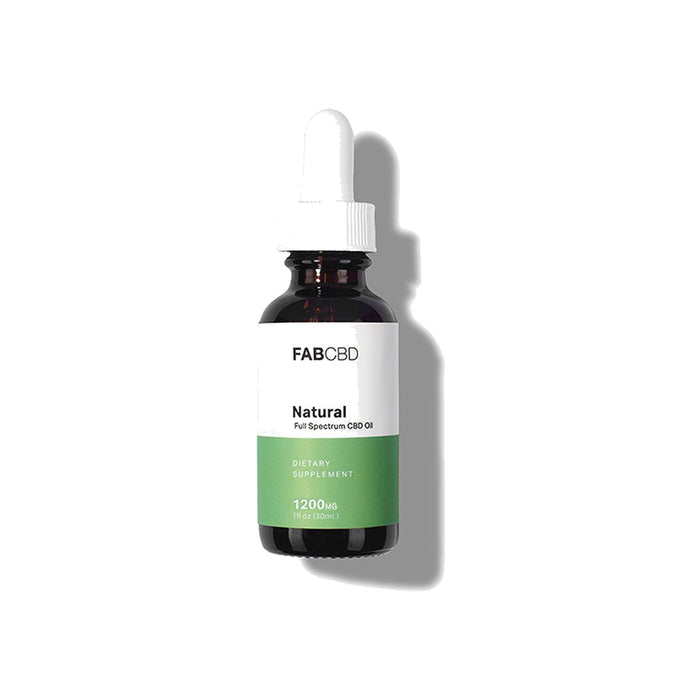 FAB CBD Full Spectrum CBD Oil (600mg, 1200mg & 2400mg) Natural 1200mg front | CBDdatabase.com