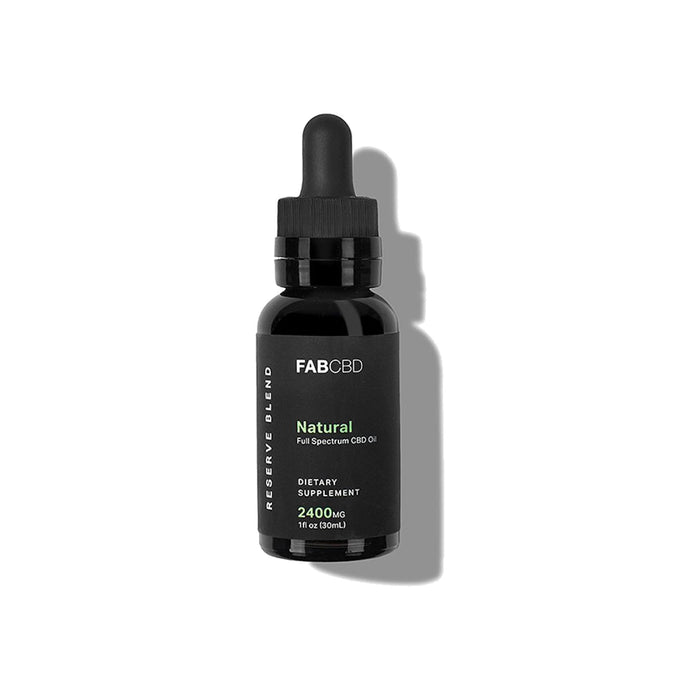 FAB CBD Full Spectrum CBD Oil (600mg, 1200mg & 2400mg) Natural 2400mg front | CBDdatabase.com