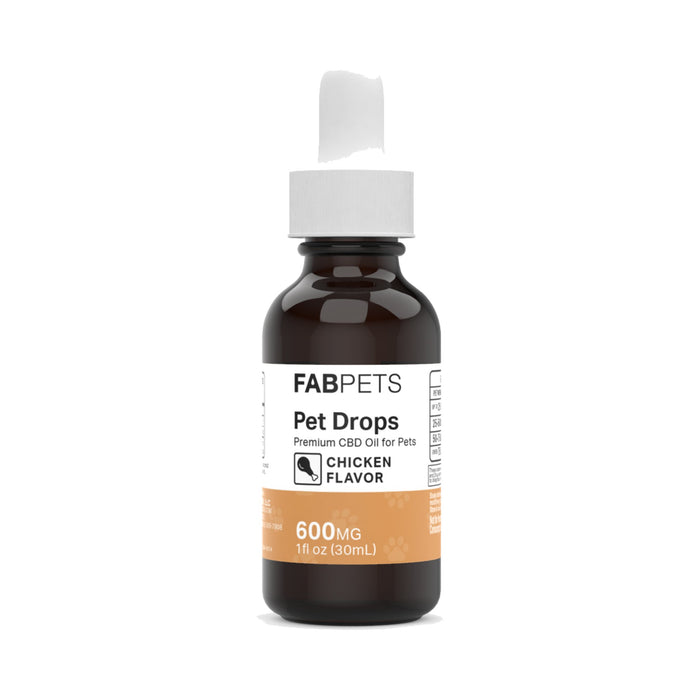 FAB CBD Pet Drops 600mg (Chicken & Bacon) Chicken front | CBDdatabase.com