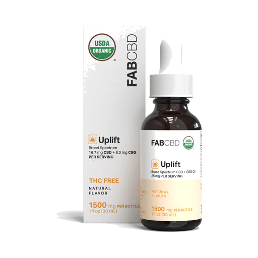 FAB CBD Uplift Broad Spectrum CBD and CBG Oil 1500mg front | CBDdatabase.com