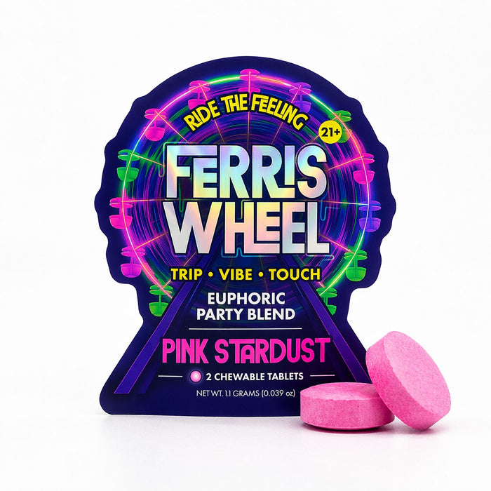 Ferris Wheel Kanna Party Tabs Pink Stardust 2 count | CBDdatabase.com