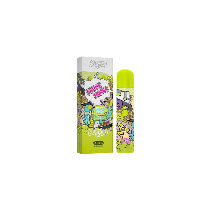 Flying Horse Stoner Blend Hemp THCP Disposable Vape 3g Hindu Kush front | CBDdatabase.com