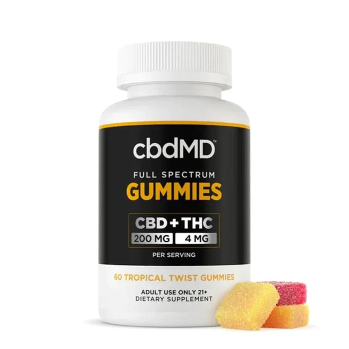 cbdMD Full Spectrum CBD Gummies Tropical Twist 1500mg to 6000mg 6000mg (60 Count)