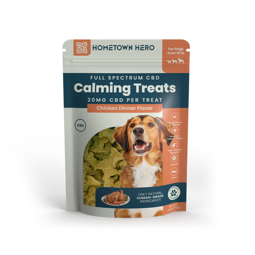 Hometown Hero CBD Dog Treats Chicken Dinner 20mg (30 Count) | CBDdatabase.com