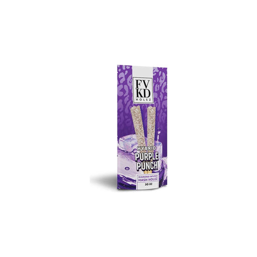 FVKD Diamond Infused Hash Holez THCa Pre-Rolls 2 Count 4g Purple Punch front | CBDdatabase.com