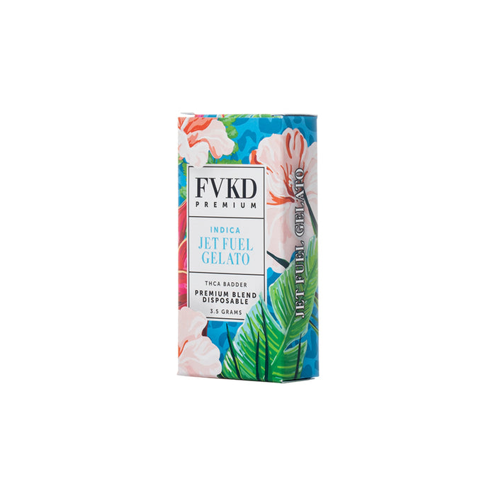FVKD Premium THCA Badder Disposable Vape 3.5g Jet Fuel Gelato
